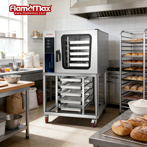 <span class=keywords><strong>Four</strong></span> à air chaud industriel électrique commercial numérique à 5 plateaux avec fonction vapeur et convection, idéal pour la boulangerie (Chine) - Product Image 1