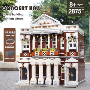 Mold King 16032 Concert Hall Toy 2021 bambini <span class=keywords><strong>Lepini</strong></span> Stree View Building Block Kid Toy Gift Education Assembly Brick - Product Image 2