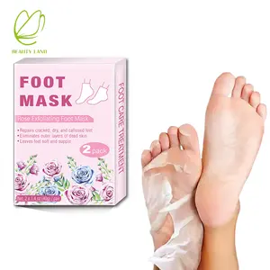 Maschera esfoliante per piedi esfoliante con Logo personalizzato rimuovi le cuticole della pelle morta maschera Peeling per piedi a base di erbe naturali