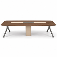 Tables de réunion de bureau haut de gamme, table de conférence moderne pour le bureau du PDG, du directeur général ou du chef d'entreprise, bureau de conférence administratif de grande taille