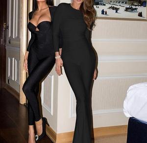 Mode Combinaison Offre Spéciale Dos Nu Une Pièce À Manches Longues Combinaisons Combishorts Sexy Soirée Vêtements Costumes - Product Image 4