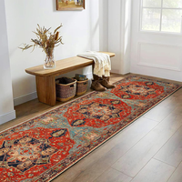 High Quality Crystal Velvet Printing Low Pile PET Friendly Runner Rug Long Narrow Floor Carpet Hallway Corridor Non Slip Jelly
