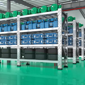 מדף אחסון רב-שכבתי מתכוונן מפלדת אל-חלד HY, מדף משטחים VNA בעל 5 שכבות, מדף מחסן נגד חלודה - Product Image 1