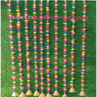 Vente en gros vigne suspendue de fleurs de glycine artificielles colorées pour mariage pour décoration de jardin et de fête du fabricant indien