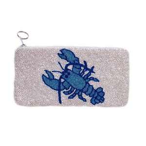 กระเป๋าใส่เหรียญทำมือจากอินเดีย ประดับลูกปัด ลายเรขาคณิต ปิดด้วยซิป - Product Image 2