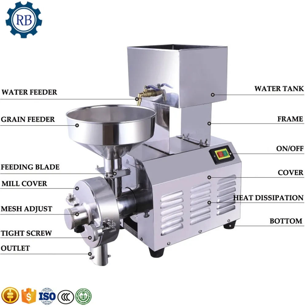 Máquina de moagem 50-200 de malha ajustável, moedor molhado e seco máquina com baixo preço