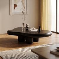 Table basse en bois moderne et irrégulière - Meuble de salon durable et mobile