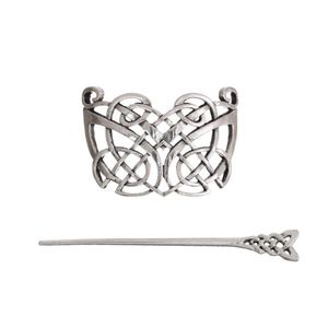 Barrettes à cheveux celtiques vikings, épingles à cheveux vintage à nœud celtique, bâtons à cheveux rétro en alliage d'argent, bijoux de barrette à cheveux en métal viking celtique - Product Image 6
