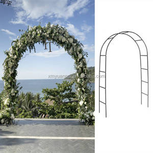 Arche <span class=keywords><strong>de</strong></span> jardin métallique <span class=keywords><strong>pour</strong></span> mariage, arche nuptiale blanche et noire 240x140x38cm <span class=keywords><strong>pour</strong></span> décorations <span class=keywords><strong>de</strong></span> fête <span class=keywords><strong>de</strong></span> mariage avec plantes grimpantes - Product Image 5