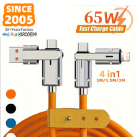 Kabel USB-A ke USB-C SDL 4-in-1 65W Pengisian Cepat Maksimal dengan Kompatibilitas IOS & Printer