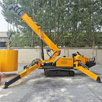 Grue mobile araignée de 2 à 8 tonnes, système hydraulique stable pour l'assemblage de toitures et le levage d'équipements