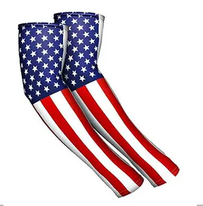 Independence Day Arm Sleeves USA Flag Cooling Arm Covers Sun Protection