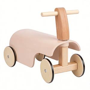 Vélo d'équilibre en <span class=keywords><strong>bois</strong></span> pour tout-petits, trotteur, chariot à pousser pour apprendre à marcher, jouet éducatif précoce pour enfants - Product Image 4