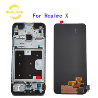LCD ponsel Super AMOLED, pengganti tampilan layar sentuh LCD untuk Realme X X2 X3 X7 Pro
