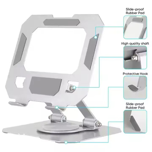Soporte de tableta de aleación de aluminio superventas para <span class=keywords><strong>iPad</strong></span> Pro 12,9/11 Air 10,9 rotación de 720 grados y ajuste de altura - Product Image 2