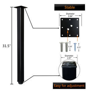 Moderne woonkamer metalen meubelpoten vierkante bureautafel meubelpoten stabiel frame kast bank tafelpoten - Product Image 4