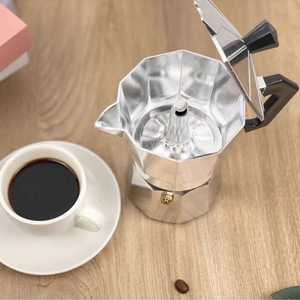 八角形アルミコーヒーポットモカポットアルミポットコーヒー器具コーヒーメーカーイタリアンエスプレッソ抽出コーヒー - Product Image 5