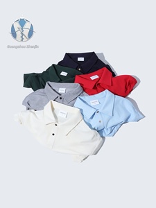 Étiquettes sans logo, stock disponible, OEM/ODM disponible. Chemise <span class=keywords><strong>pour</strong></span> homme en coton <span class=keywords><strong>piqué</strong></span> tricoté 240g, coupe ample, unie, vintage, respirante et absorbant l'humidité - Product Image 1
