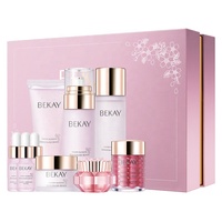 Set Produk Perawatan Kulit Wajah, Set Perawatan Wajah Label Pribadi Pabrik, Pemutih Organik 24K Emas