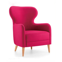 Fauteuil de canapé simple en tissu de velours touffeté de luxe Mobilier de bureau et de salon moderne pour chambre à coucher, appartement et salle à manger