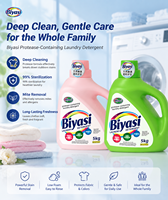 Lessive écologique douce et antibactérienne pour vêtements de protection jetables, formule enzymatique naturelle, grande capacité familiale