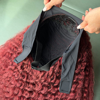 Perruques brésiliennes de luxe en cheveux humains vierges, fabriquées à la machine, sans colle, résistantes à la chaleur, avec double ligne de cheveux naturelle, vente en gros