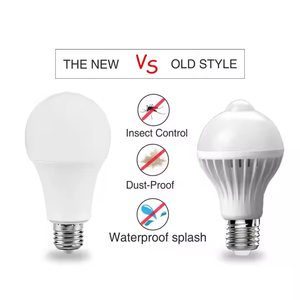 Ampoules LED à <span class=keywords><strong>détecteur</strong></span> <span class=keywords><strong>de</strong></span> <span class=keywords><strong>mouvement</strong></span> Huirong, capteur intelligent crépuscule-aube pour garage résidentiel, cour, couloir, 5W 7W 9W 12W E27 - Product Image 3