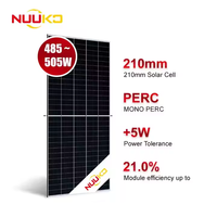 Directo de fábrica Stock DE LA UE Venta caliente bifacial 485W-505W PERC Célula solar Sistema comercial industrial Potencia OEM N-Type Topcon