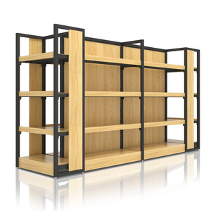 Estantes de madera grandes para negocios Estante de supermercado Estante de exhibición Estantes para tiendas Estantes de exhibición - Product Image 1