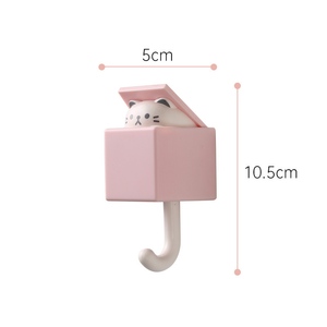 Gancho de pared autoadhesivo con diseño de gato, para decoración del hogar, baño, llaves, paraguas, abrigos y otros accesorios para puertas de dormitorio - Product Image 6