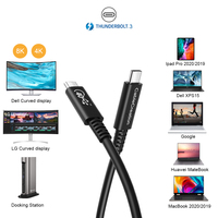 Câble coaxial certifié USB-IF Type-C USB4 Gen2 5A 20 Gbps 100 W de charge double, vidéo 8K 30 Hz et 4K 60 Hz