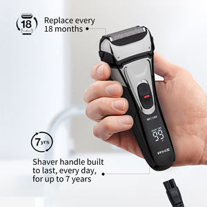 FK-605 LED ekran su geçirmez folyo tıraş şarj edilebilir erkek sakal tıraş makinesi yüz düzeltici akülü elektrikli tıraş makinesi - Product Image 6