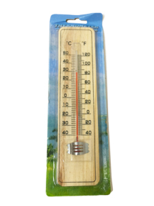 Thermomètre à tige de verre en bois bon marché thermomètre à bois domestique intérieur extérieur thermomètre mural rectangulaire capteur mètre - Product Image 5