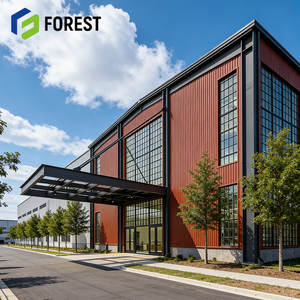 อาคารศูนย์โลจิสติกส์โครงสร้างเหล็กแข็งแรงทนทาน โกดังพักสินค้าในสวนอุตสาหกรรมโลจิสติกส์  ทีมวิศวกรรมมืออาชีพ - Product Image 1