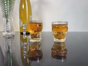 <span class=keywords><strong>Cristal</strong></span> transparente con cabeza de <span class=keywords><strong>calavera</strong></span> | Juego de 6 (65ml) vasos de chupito para vodka, whisky, vino, club, regalo - Product Image 4