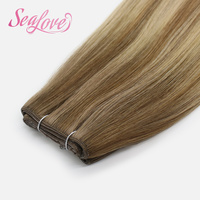 Extensions de cheveux humains Remy vierges à 100 %, alignées sur les cuticules, double épaisseur, trame papillon invisible, vente en gros