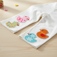 Patchs brodés personnalisés avec logo, mignons, festifs, en forme de petit canard, adhésifs thermocollants, écologiques, pour sacs