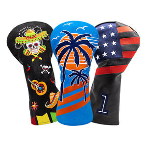 Último diseño <span class=keywords><strong>Golf</strong></span> Wood Head Cover Pu Leather <span class=keywords><strong>Golf</strong></span> Driver Fairway Wood Headcover para hombre mujer - Product Image 4