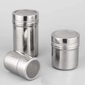 Polverizador de acero inoxidable – Botella agitadora de malla fina, recipiente para café, tarro de condimentos para cocina – para cacao, harina, especias, etc. - Product Image 6