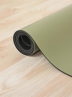 Tapis de yoga en PU avec logo personnalisé, tapis d'exercice antidérapant de 6mm d'épaisseur avec sangle de transport pour studio de fitness et de pilates de gym