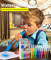 Ensemble de stylos aquarelles à air comprimé pour enfants, couleurs vibrantes, marqueurs à pulvérisation avec emballage personnalisé
