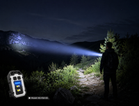 Lampe torche LED tactique rechargeable USB étanche, haute luminosité, en aluminium, pour le camping et l'équipement EDC