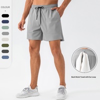 Shorts de sport mi-longs pour homme en nylon, coupe ample, respirants, à séchage rapide, avec cordon de serrage, sensation fraîche, pour yoga, fitness et course à pied