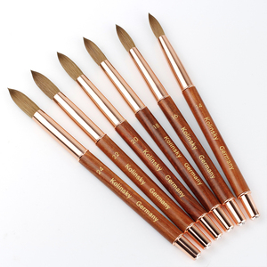 Haute qualité 100% pur Kolinsky acrylique Nail Art brosse manche en bois Kolinsky Sable brosse acrylique Nail Art brosse pour ongles Solon - Product Image 3