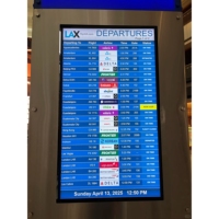 Support mural encastré rectangulaire en aluminium FIDS, durable, haute luminosité, 12V, bande LED personnalisable, aéroport, aviation