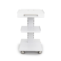 Chariot dentaire mobile à trois niveaux, chariot médical réglable en hauteur, poste de travail pour ordinateur portable pour clinique dentaire