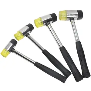 1PC Dual Head Plastic and Rubber Hammer Small Hammer Metal Mallet  Installation Hammer Repair Tools for Jewelry, Leather Crafts, Woodworking 