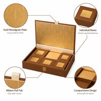 Boîte cadeau portable rigide magnétique noire et or de luxe, étanche, avec insert personnalisé pour chocolats, thé, bougies, miel et bijoux