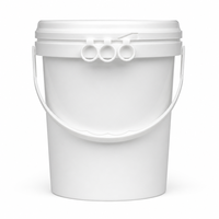 Seau en plastique rond BOQUN 1L de qualité alimentaire en PP avec couvercles, recyclable, écologique, finition mate pour beurre de cacahuète, lait, eau