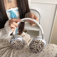 Étui de protection pour AirPods Max de haute qualité, personnalisé, design personnalisé, motif léopard transparent en TPU UV